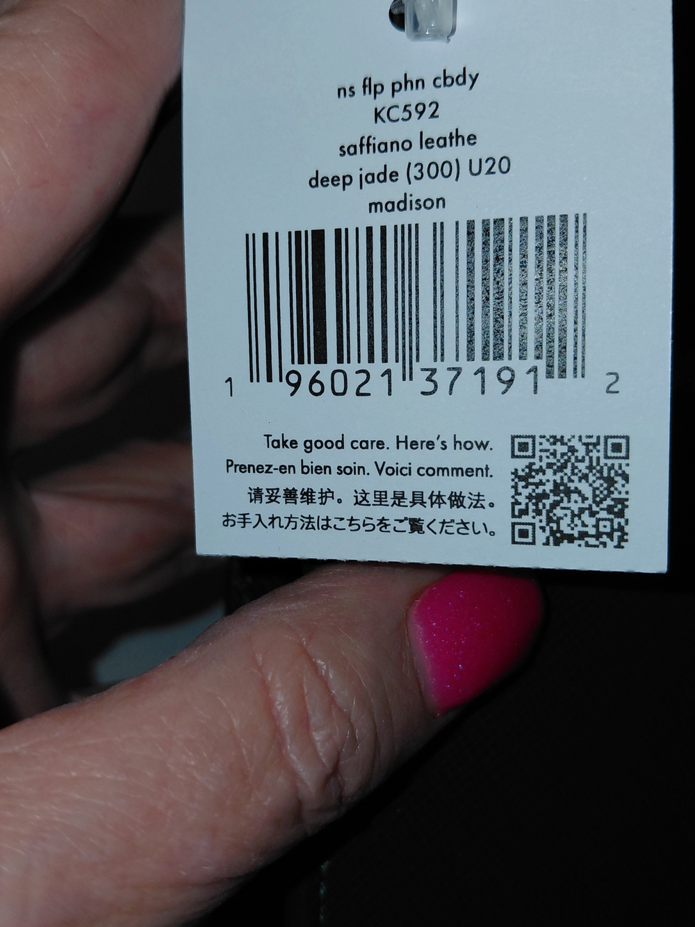 NWT Kate Spade Madison North South Green Saffiano Leather Phone Crossbody Bag. - Picture 5 of 8